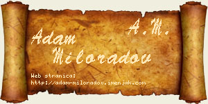 Adam Miloradov vizit kartica